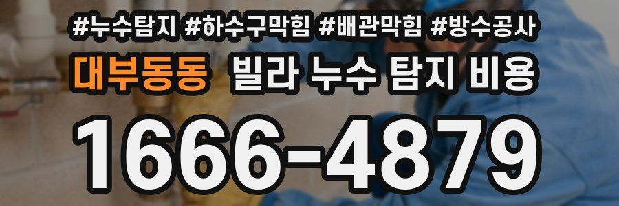대부동동 빌라 누수 탐지 비용
