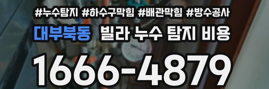 대부북동 빌라 누수 탐지 비용