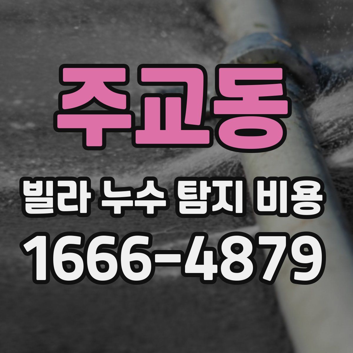 주교동 빌라 누수 탐지 비용