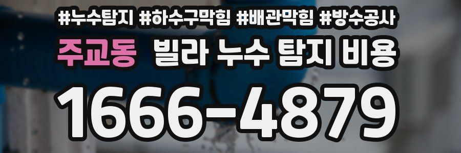 주교동 빌라 누수 탐지 비용