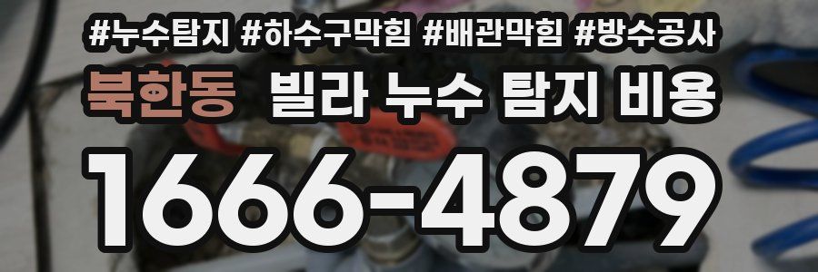 북한동 빌라 누수 탐지 비용