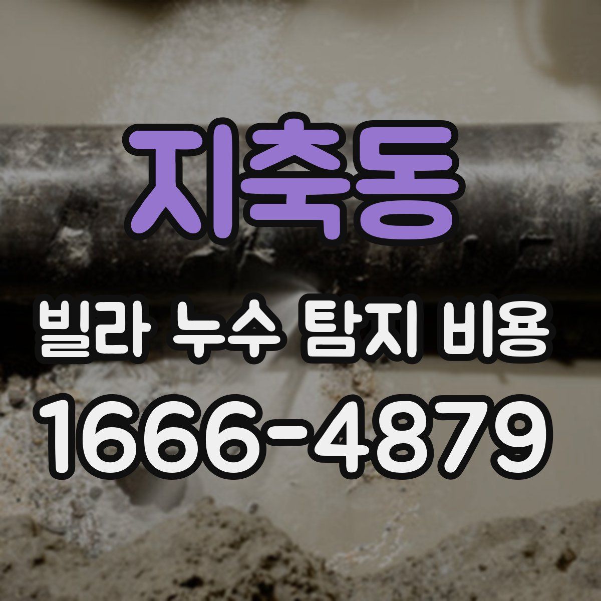 지축동 빌라 누수 탐지 비용
