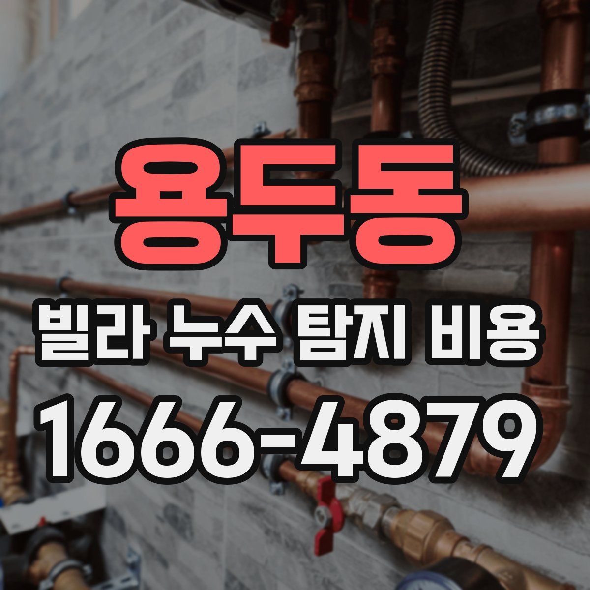 용두동 빌라 누수 탐지 비용