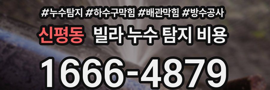 신평동 빌라 누수 탐지 비용