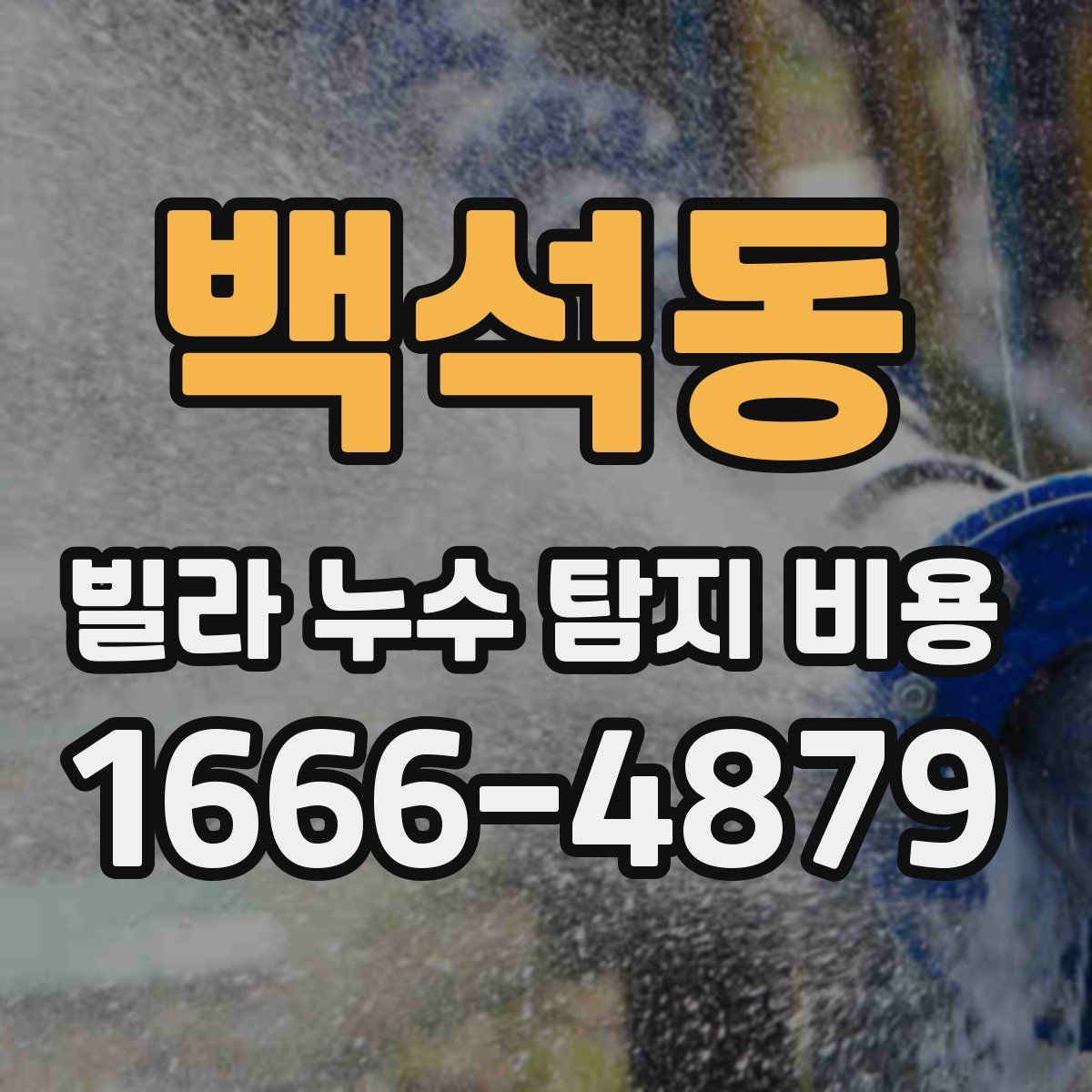 백석동 빌라 누수 탐지 비용