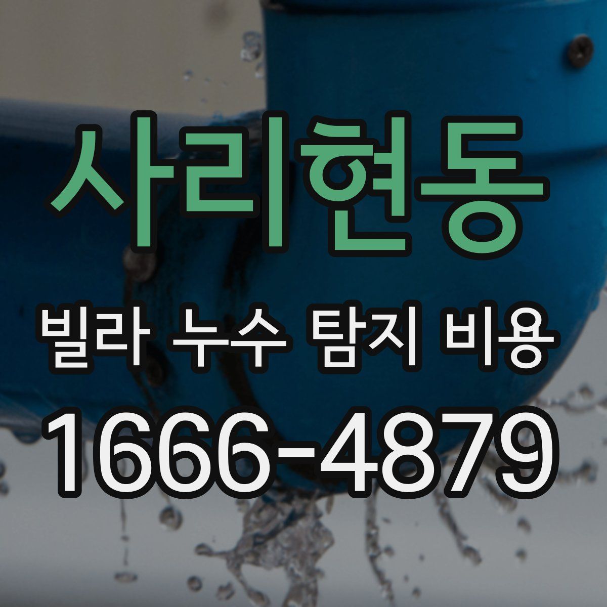 사리현동 빌라 누수 탐지 비용