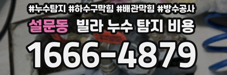 설문동 빌라 누수 탐지 비용
