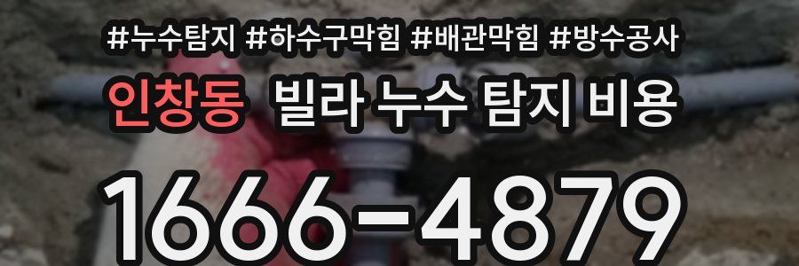 인창동 빌라 누수 탐지 비용