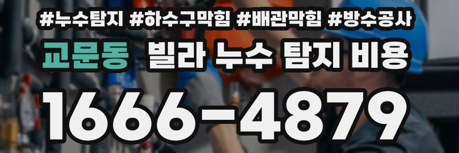 교문동 빌라 누수 탐지 비용