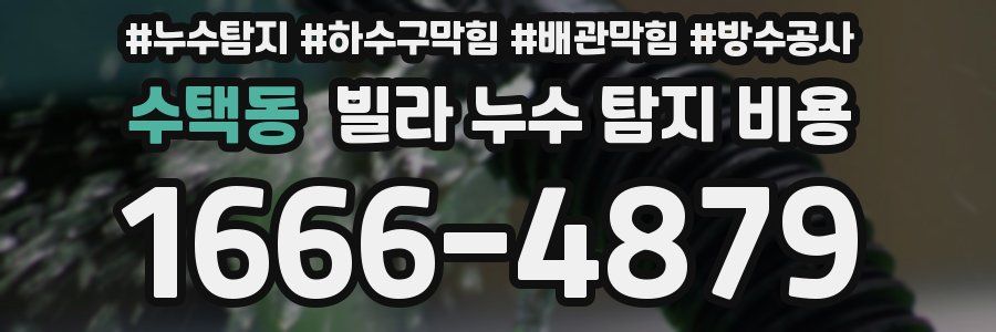 수택동 빌라 누수 탐지 비용