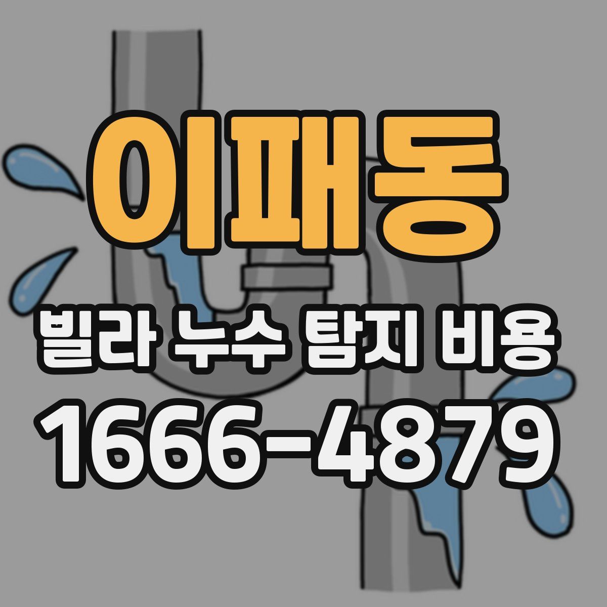 이패동 빌라 누수 탐지 비용