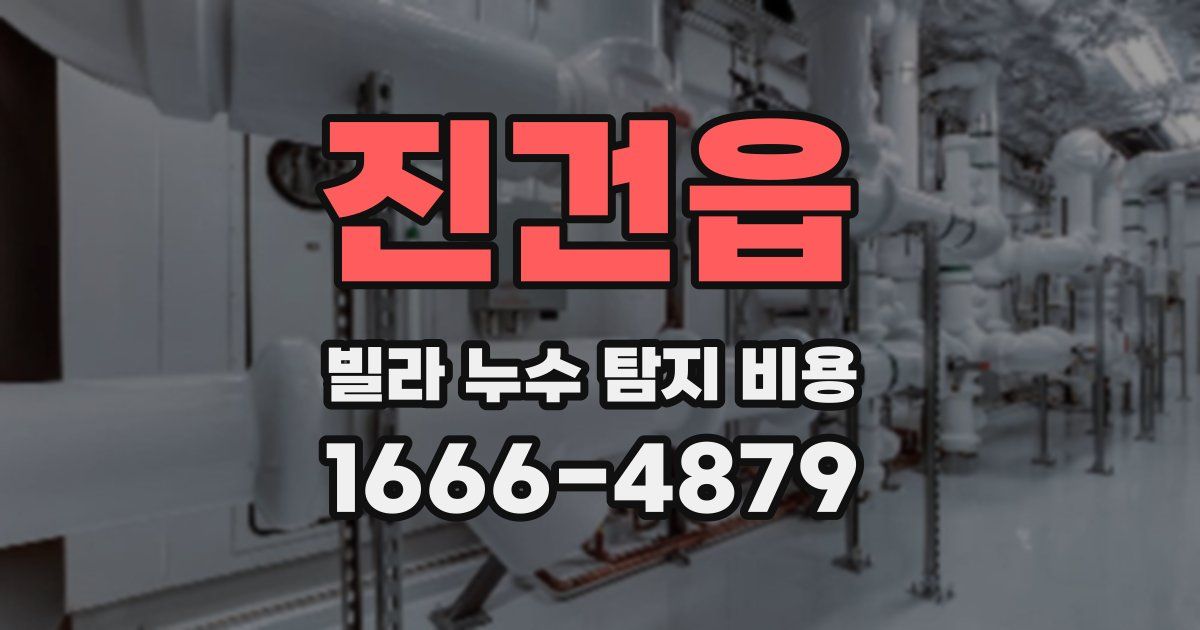 진건읍 빌라 누수 탐지 비용