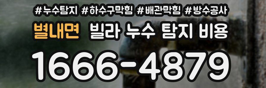 별내면 빌라 누수 탐지 비용