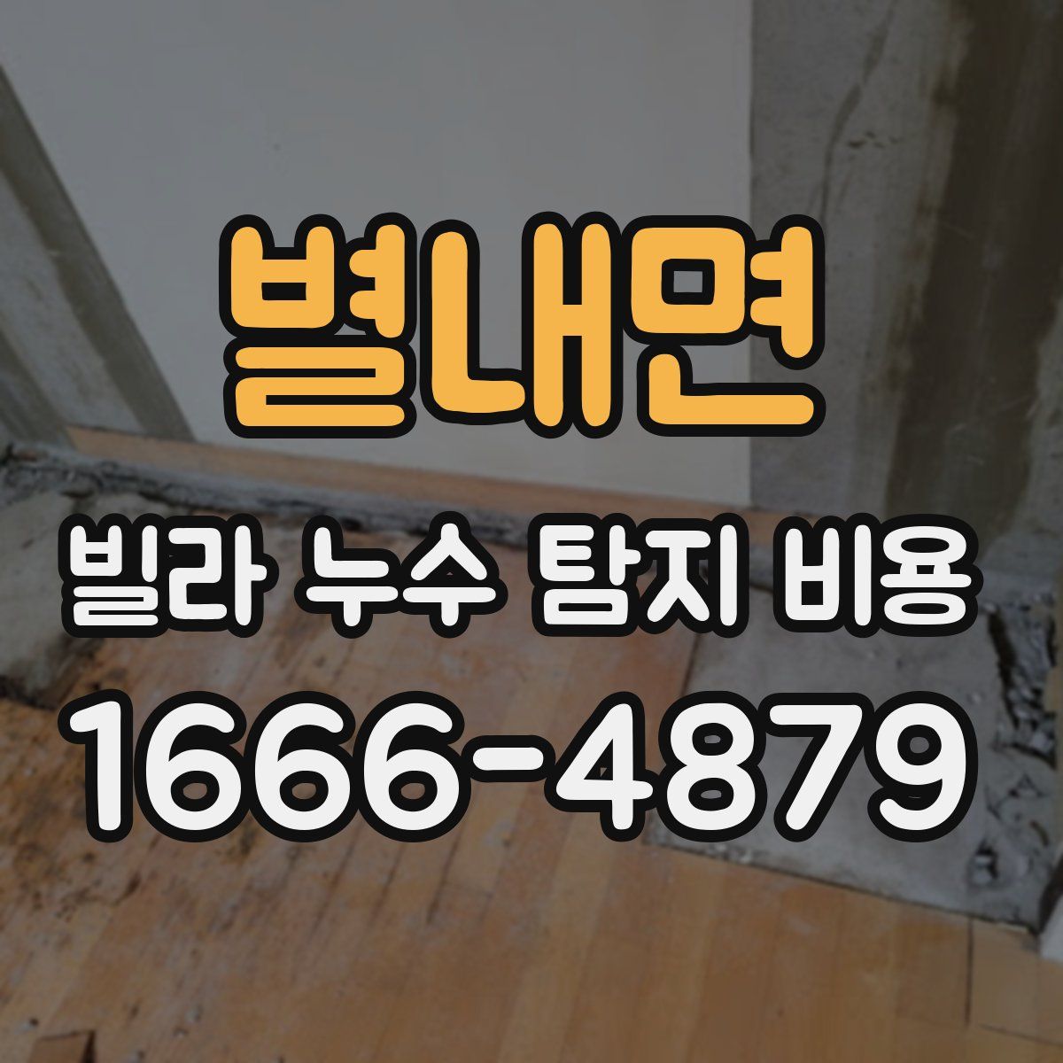별내면 빌라 누수 탐지 비용