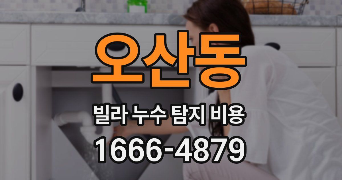 오산동 빌라 누수 탐지 비용