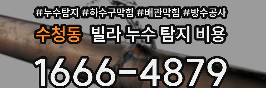 수청동 빌라 누수 탐지 비용