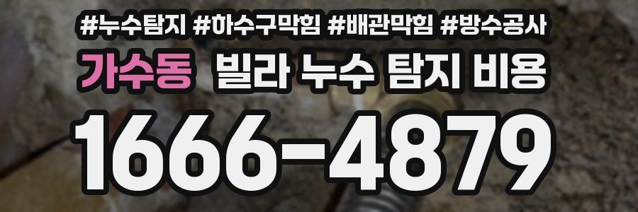 가수동 빌라 누수 탐지 비용