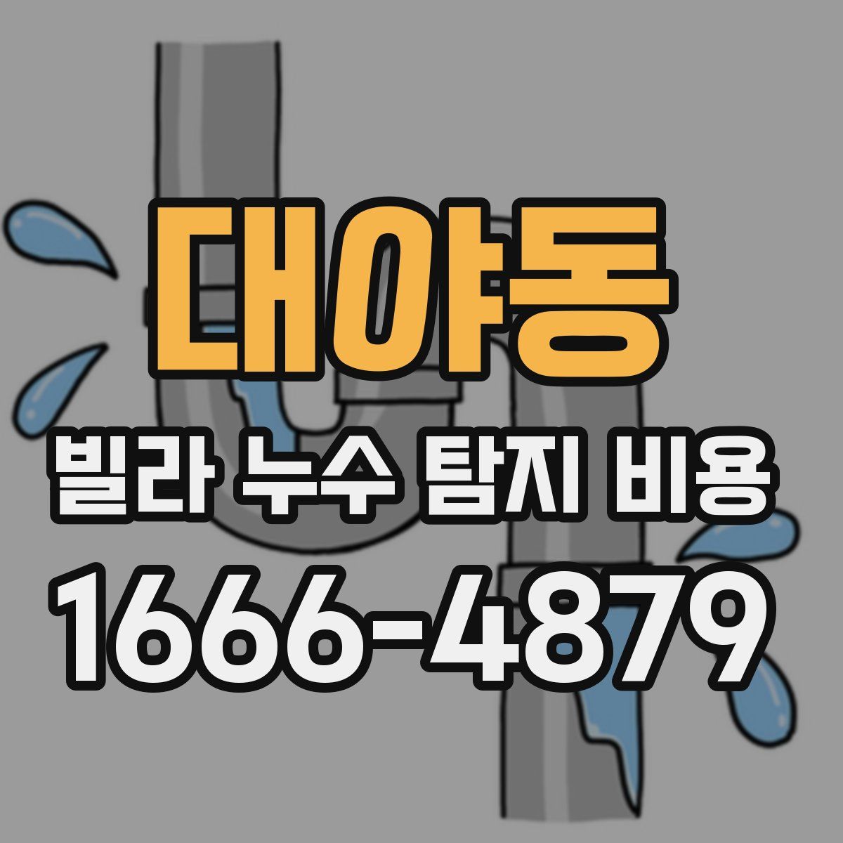 대야동 빌라 누수 탐지 비용