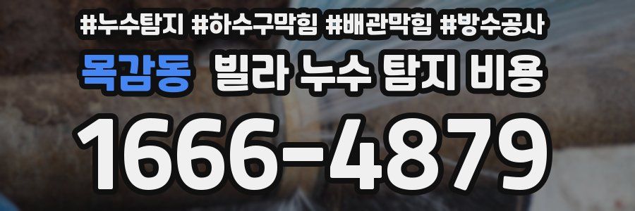 목감동 빌라 누수 탐지 비용