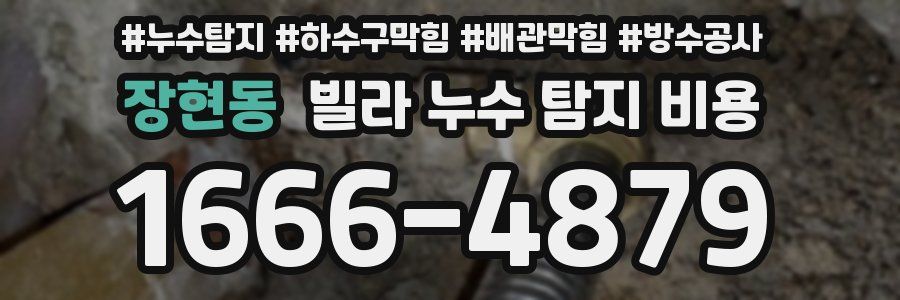 장현동 빌라 누수 탐지 비용
