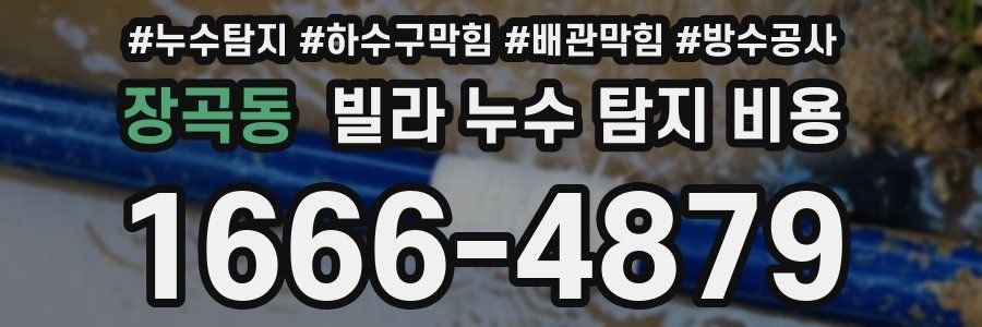 장곡동 빌라 누수 탐지 비용