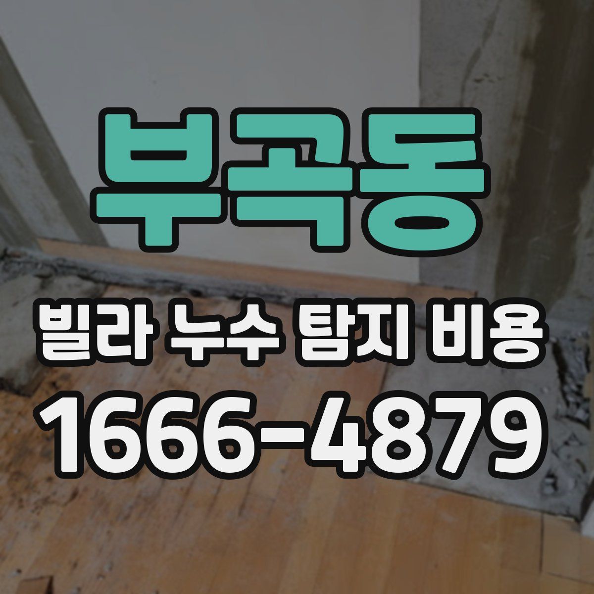 부곡동 빌라 누수 탐지 비용