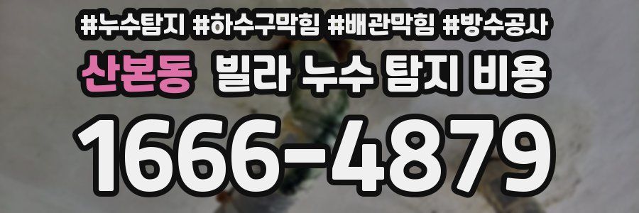 산본동 빌라 누수 탐지 비용