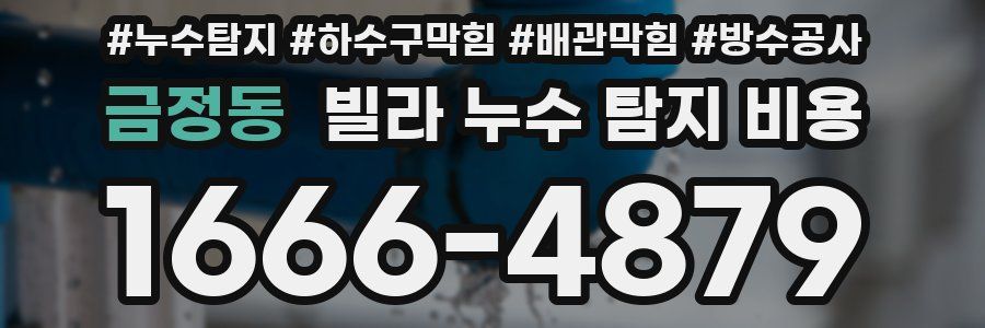 금정동 빌라 누수 탐지 비용