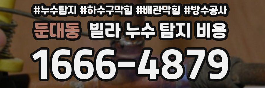 둔대동 빌라 누수 탐지 비용
