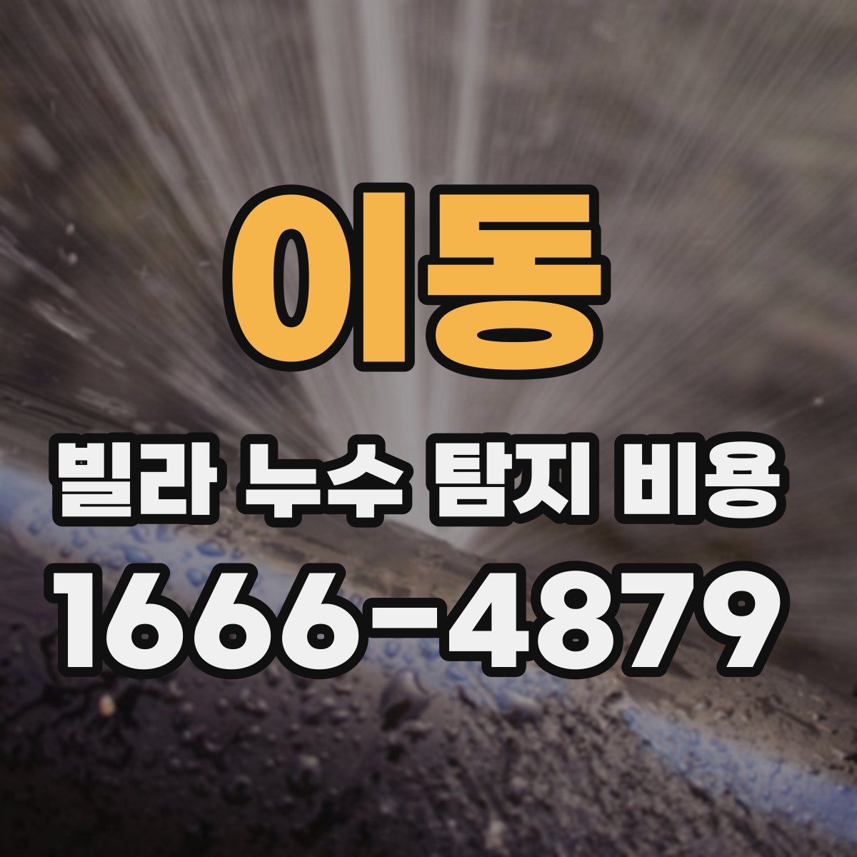 이동 빌라 누수 탐지 비용