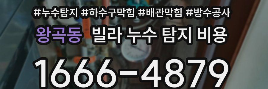 왕곡동 빌라 누수 탐지 비용