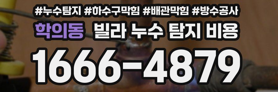 학의동 빌라 누수 탐지 비용