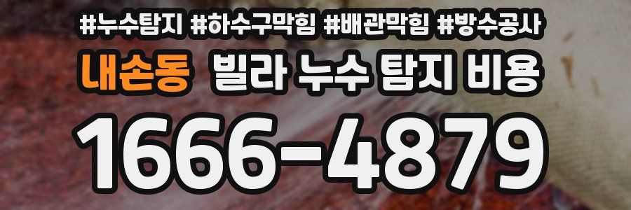 내손동 빌라 누수 탐지 비용