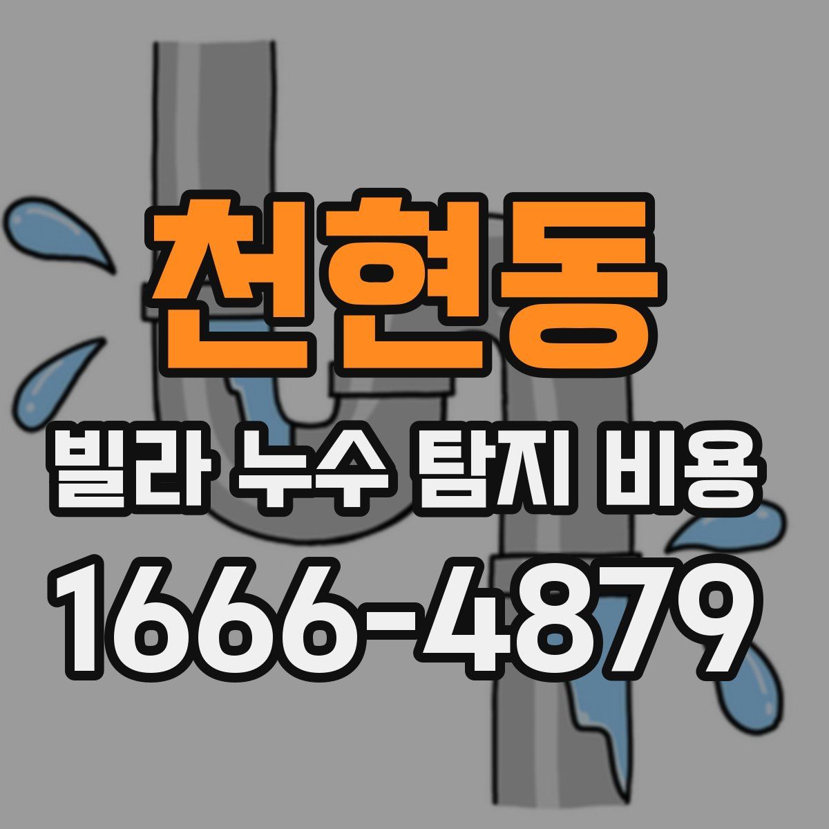 천현동 빌라 누수 탐지 비용