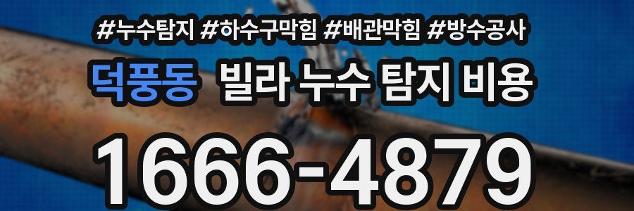 덕풍동 빌라 누수 탐지 비용
