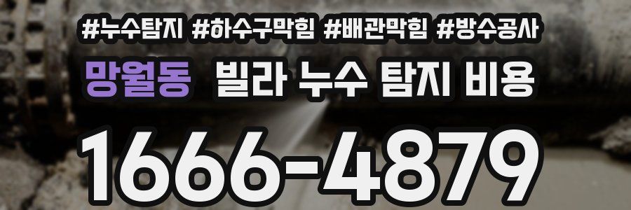 망월동 빌라 누수 탐지 비용