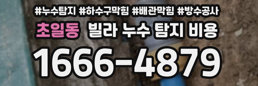초일동 빌라 누수 탐지 비용