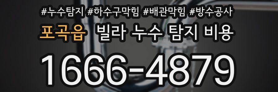 포곡읍 빌라 누수 탐지 비용
