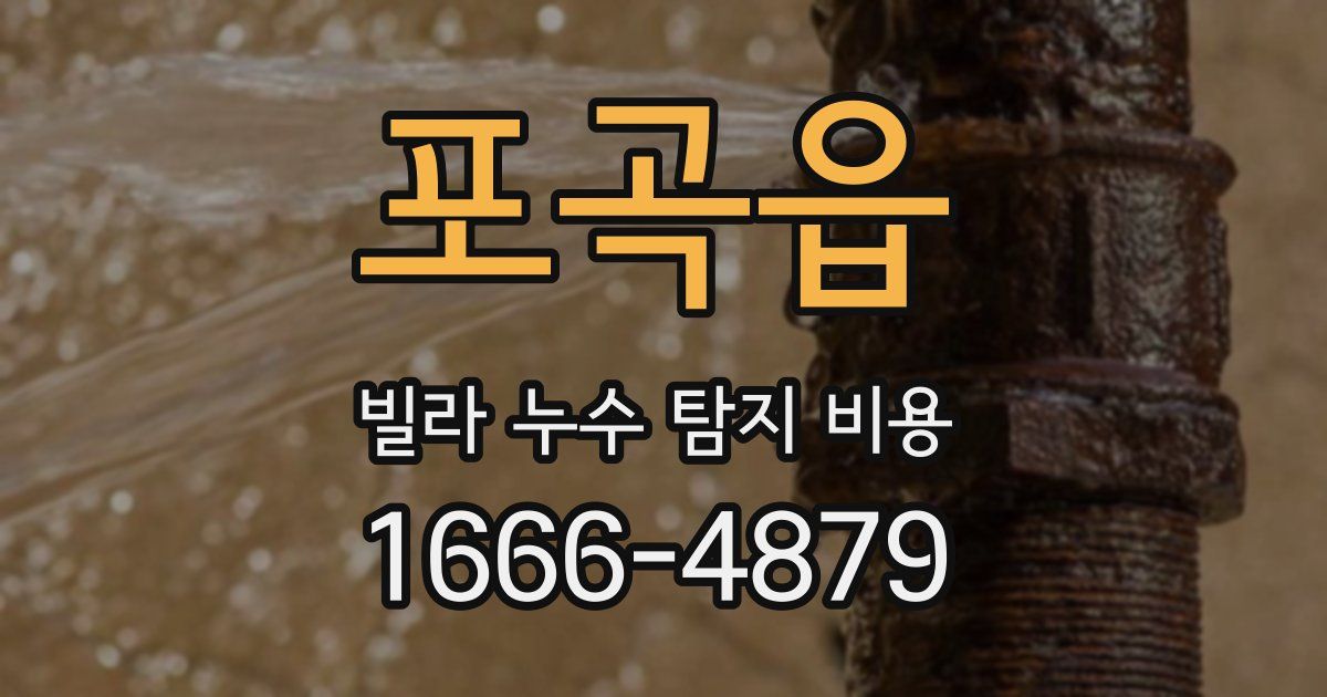 포곡읍 빌라 누수 탐지 비용