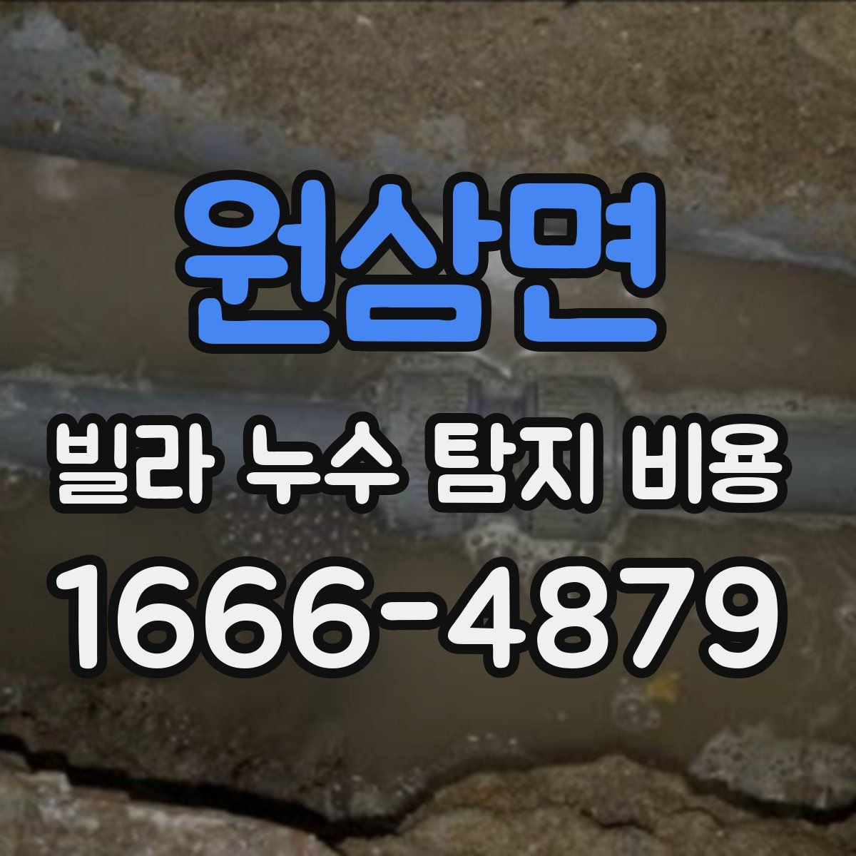 원삼면 빌라 누수 탐지 비용