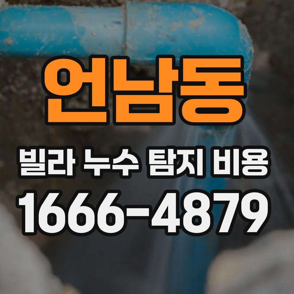 언남동 빌라 누수 탐지 비용
