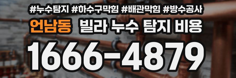언남동 빌라 누수 탐지 비용
