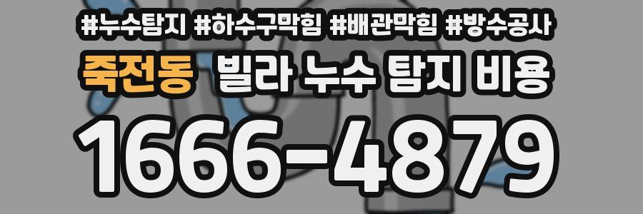 죽전동 빌라 누수 탐지 비용