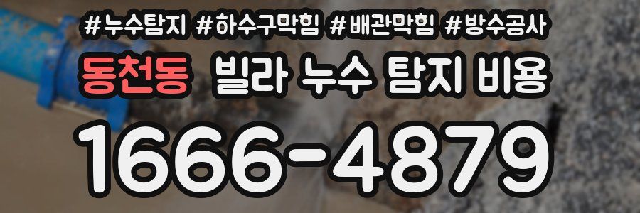 동천동 빌라 누수 탐지 비용