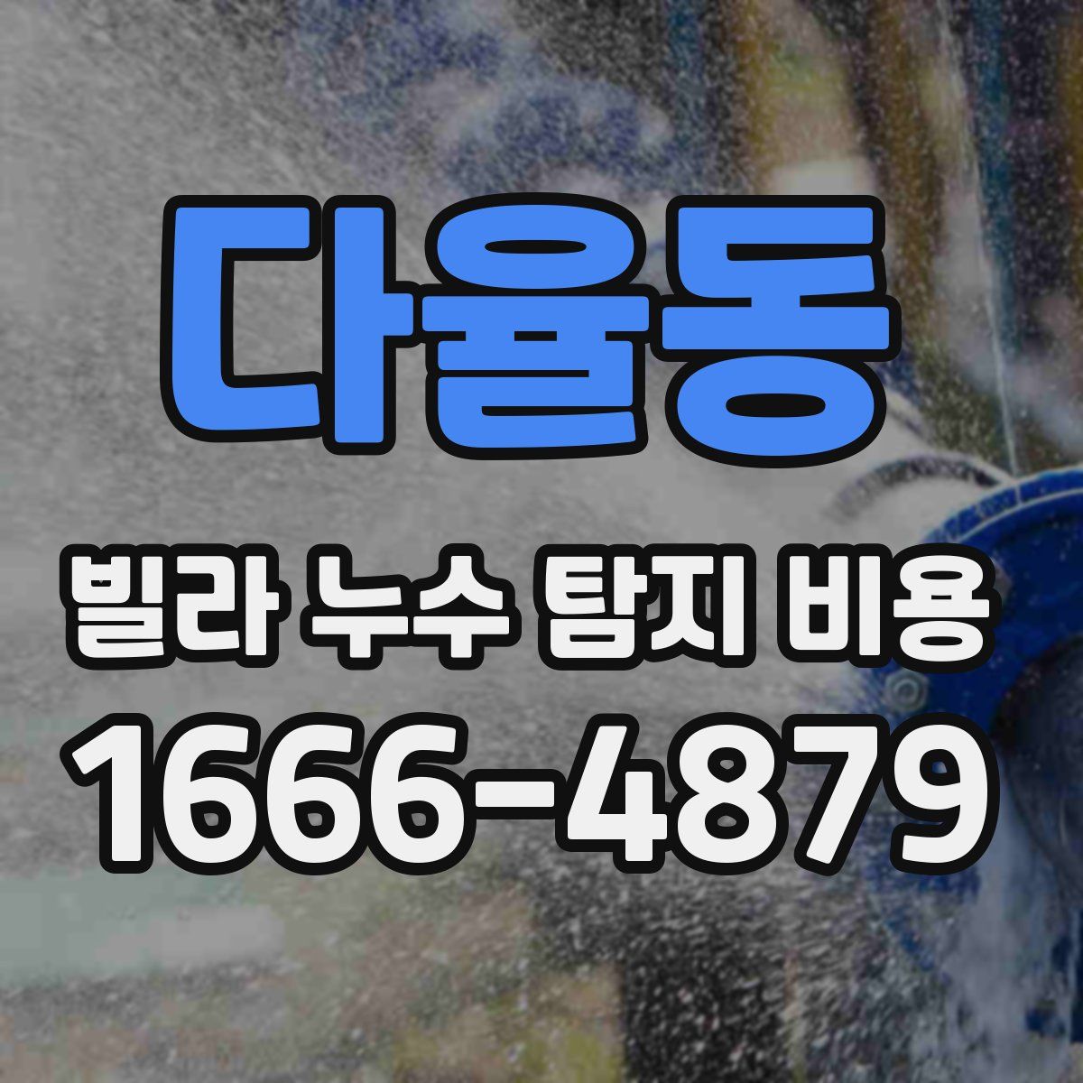 다율동 빌라 누수 탐지 비용