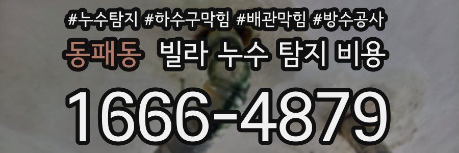 동패동 빌라 누수 탐지 비용