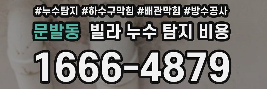 문발동 빌라 누수 탐지 비용