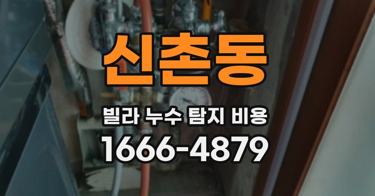 신촌동 빌라 누수 탐지 비용