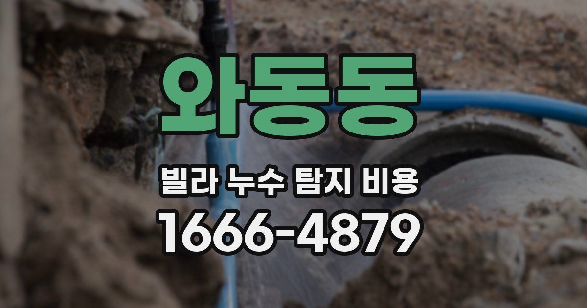 와동동 빌라 누수 탐지 비용