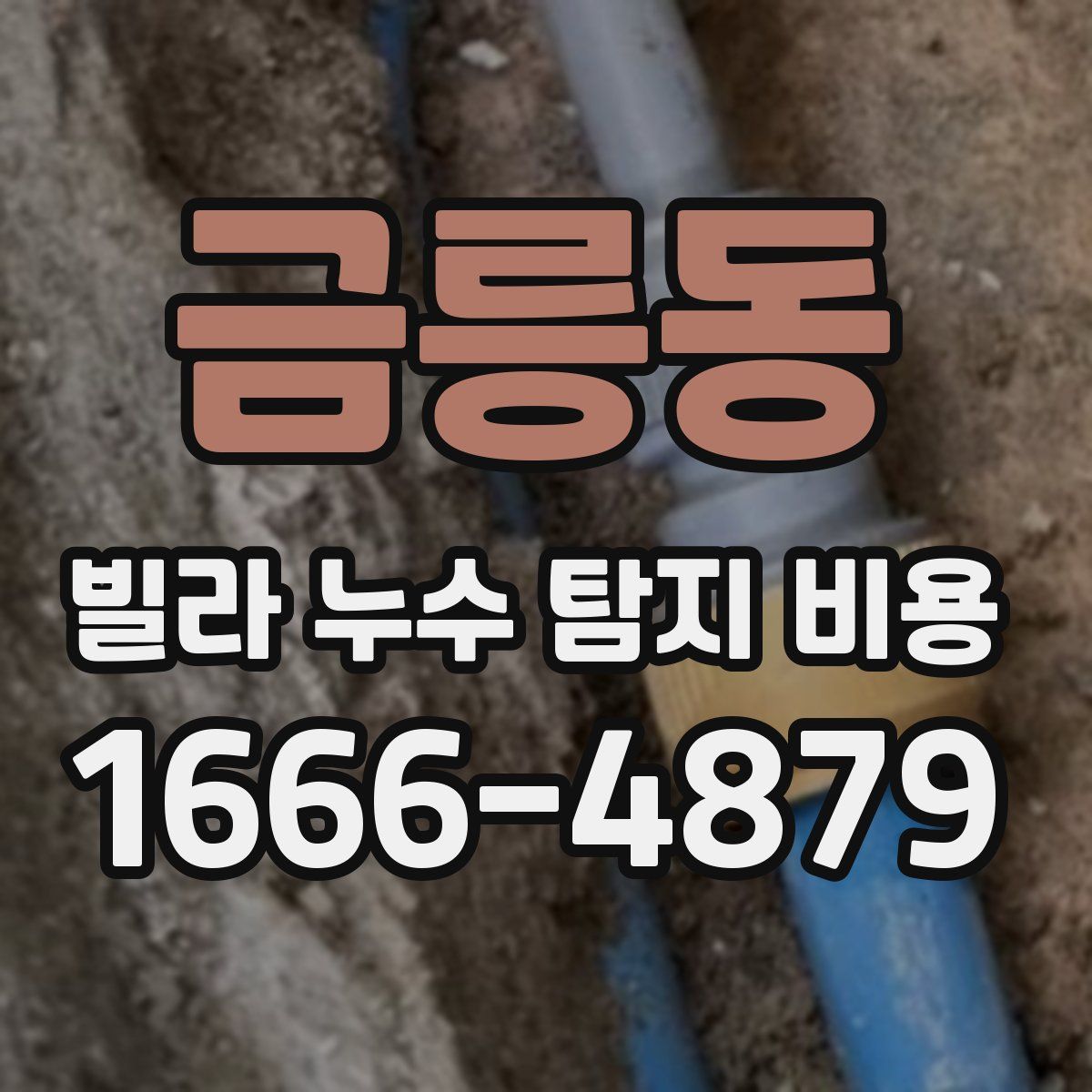 금릉동 빌라 누수 탐지 비용